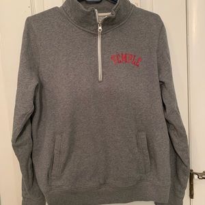 Temple University Quarter Zip Sweatshirt